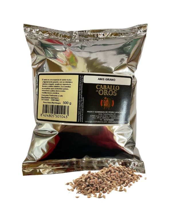 anís en grano en formato de 500g y 1kg