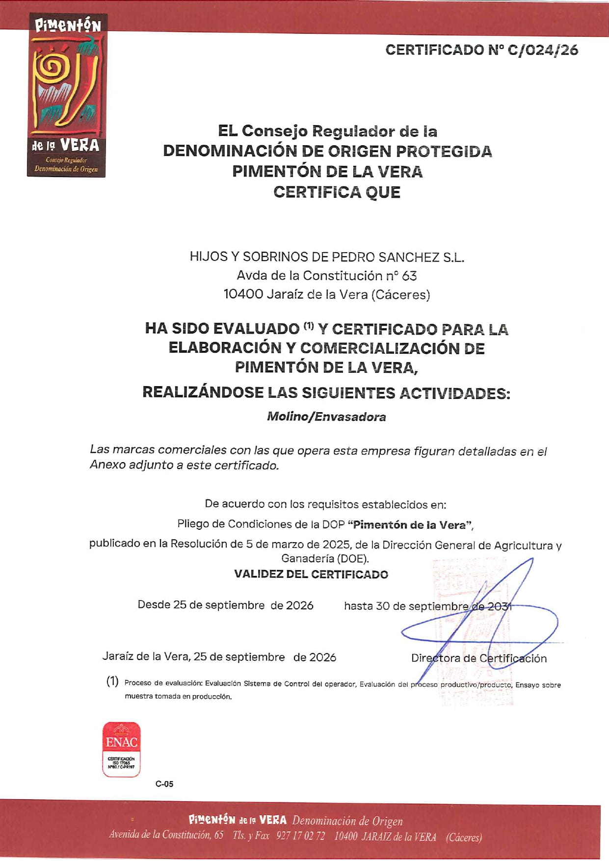 certificado